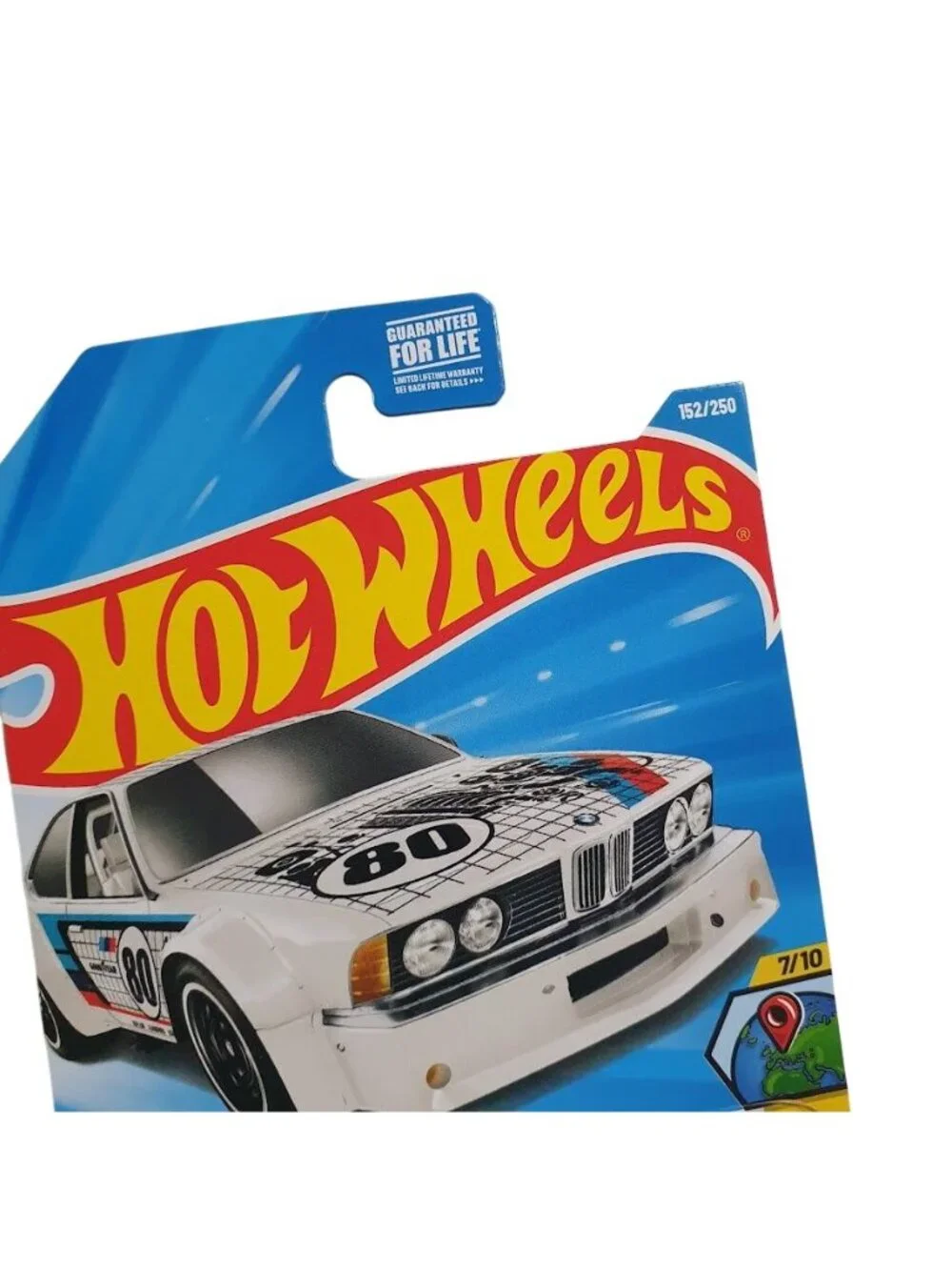 Hot Wheels BMW 635 CSI HW Euro White Blue Red 7/10 Diecast Toy Car Mattel Gift